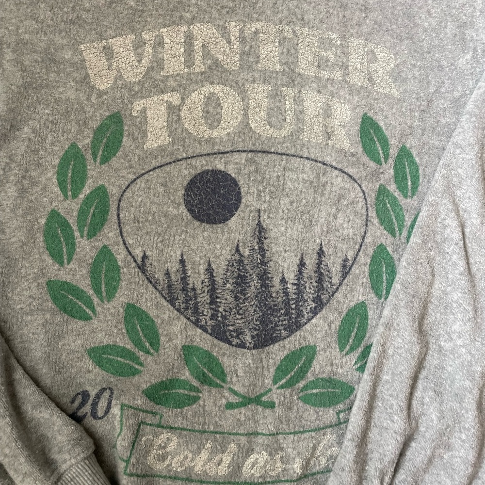 Aerie Gray Winter Tour Oversoze Crewneck Sweatshirt - Picture 2 of 7